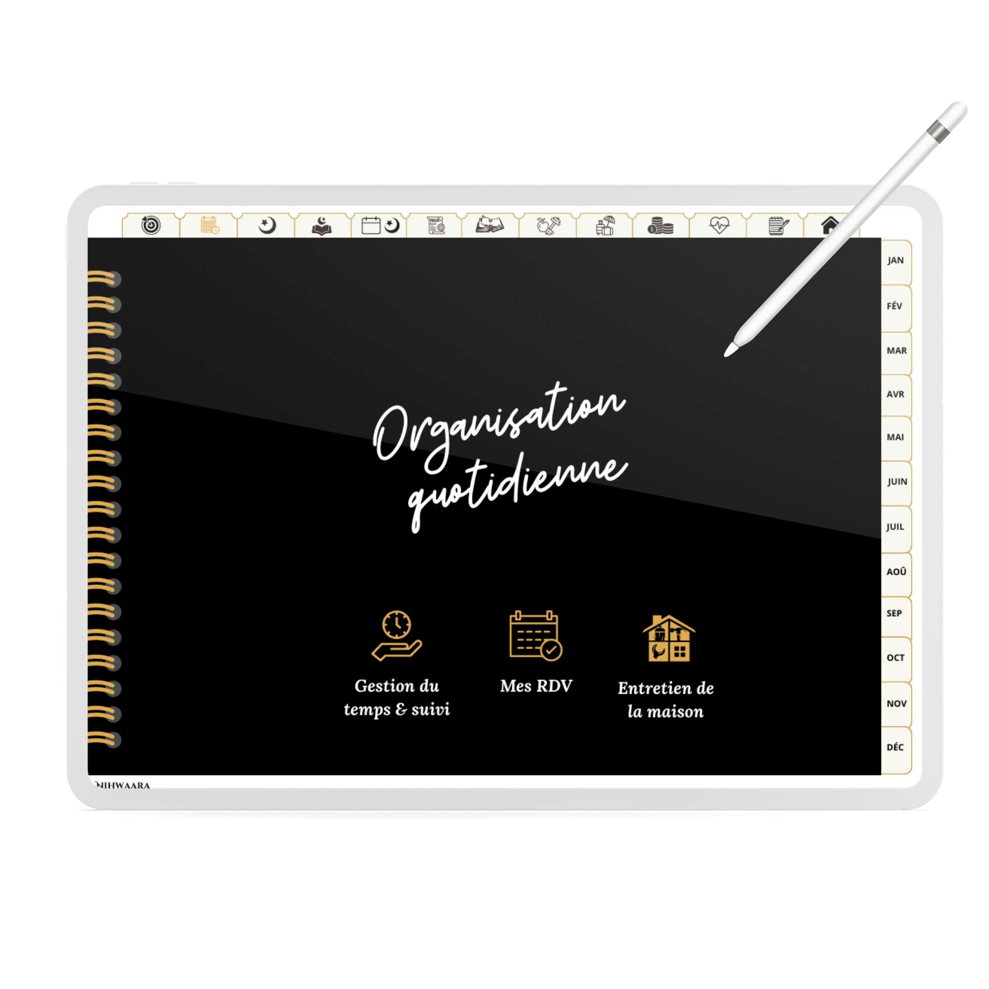 Aperçu du Planner digital musulman Tout-en-un