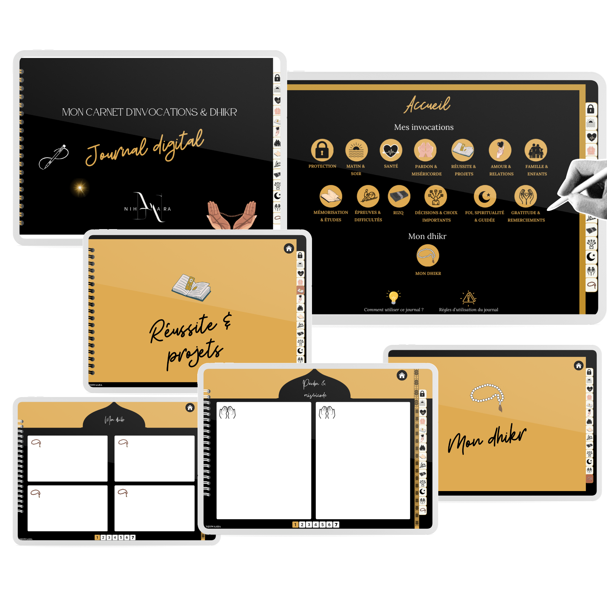 Mon carnet d’invocations & dhikr – Journal Digital interactif (2) Aperçu mon carnet d’invocations & dhikr – Journal Digital interactif