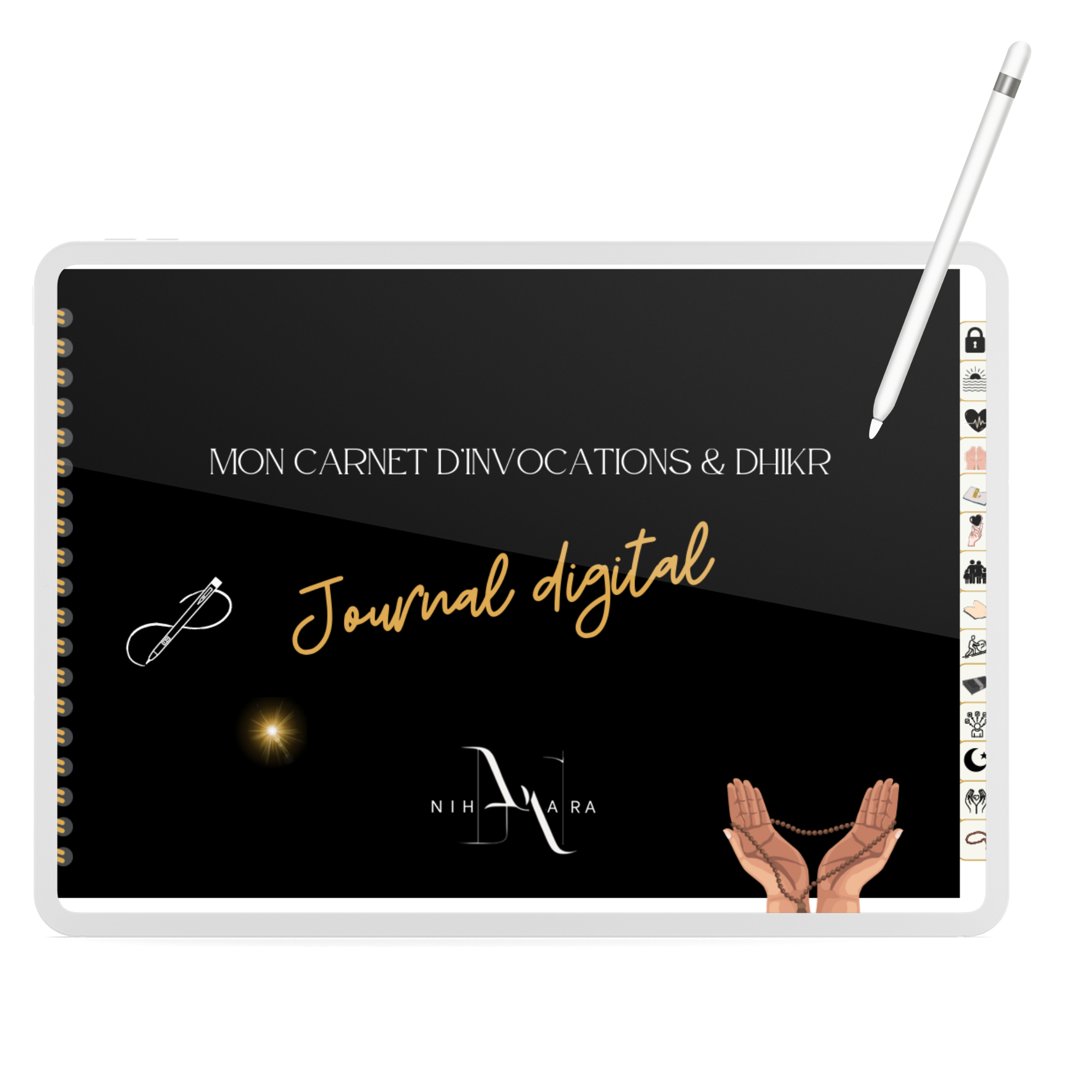 Digital planner invocation & dhikr Aperçu du digital planner invocation & dhikr