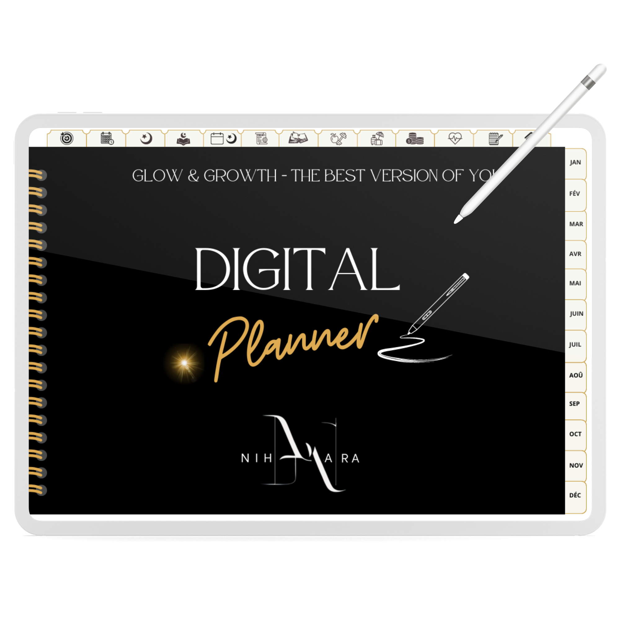 Planner digital musulman Tout-en-un Aperçu du Planner digital musulman Tout-en-un