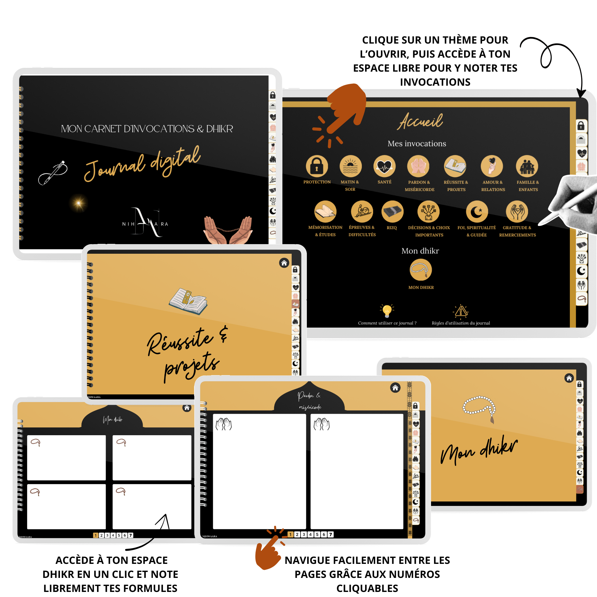 Aperçu mon carnet d’invocations & dhikr – Journal Digital interactif (2)