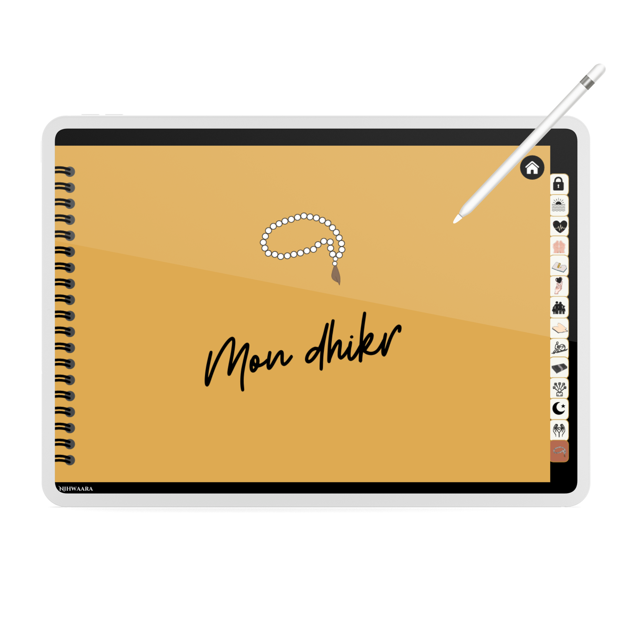 Aperçu mon carnet d’invocations & dhikr – Journal Digital interactif
